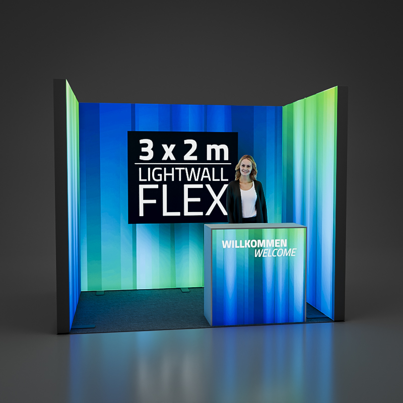 LightWall FLEX - Reihenstand 3 x 2 m